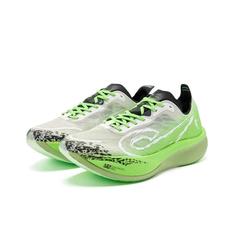 QIAODAN Feiying PB3 Enhanced Edition Running Shoes Men Low Top Light Gray Gull Blue-2