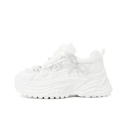 CAMEIDO Low Top Casual Shoes Women's White