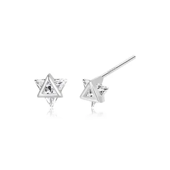 VEZA Sterling Silver Stud Earrings Unisex