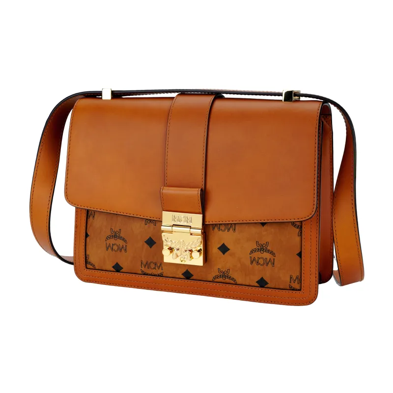 MCM Tracy Shoulder Bag Medium Visetos Cognac-1