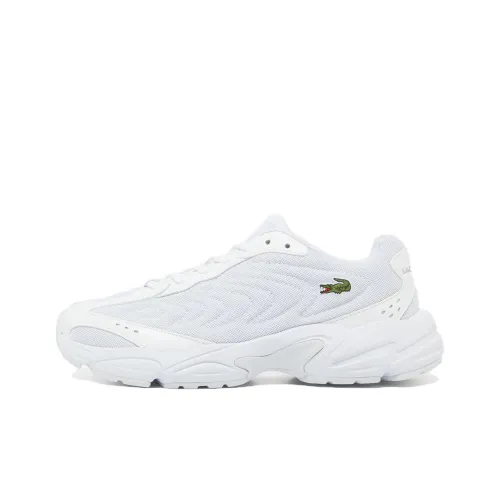 LACOSTE Anti Slip Wear Resistant Low Top Casual Running Shoes Women's White