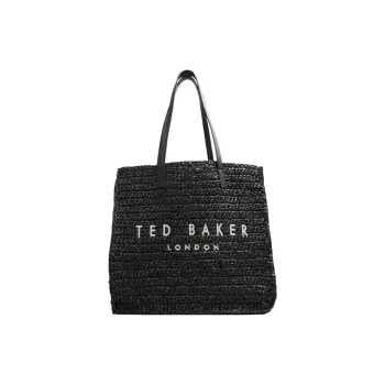 Ted Baker Raffia Tote Bag, Shopping Bag, Shoulder Bag Women's Black