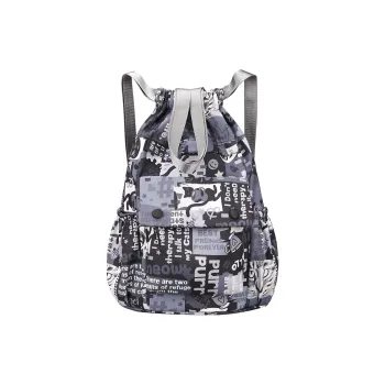 SUN EARTH &U Nylon Fabric Backpack Unisex Multicolor