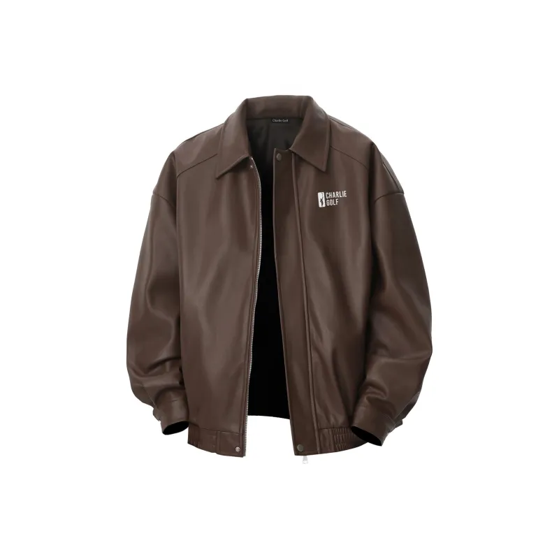 CHARLIE GOLF Leather Jacket Unisex-0