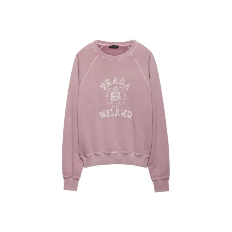 PRADA Logo Printed Crewneck Sweatshirt-0