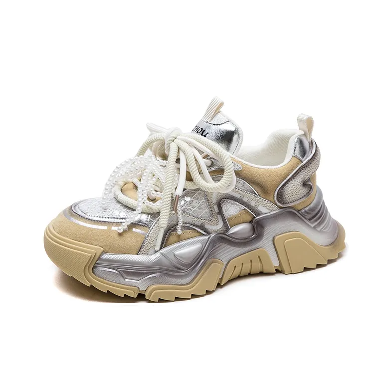 Chibang Breathable Low Top Chunky Sneakers Women's-14