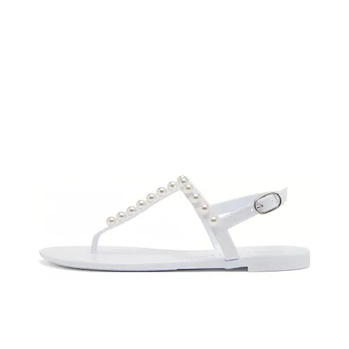 Stuart Weitzman/SW Flip Flops Women's White