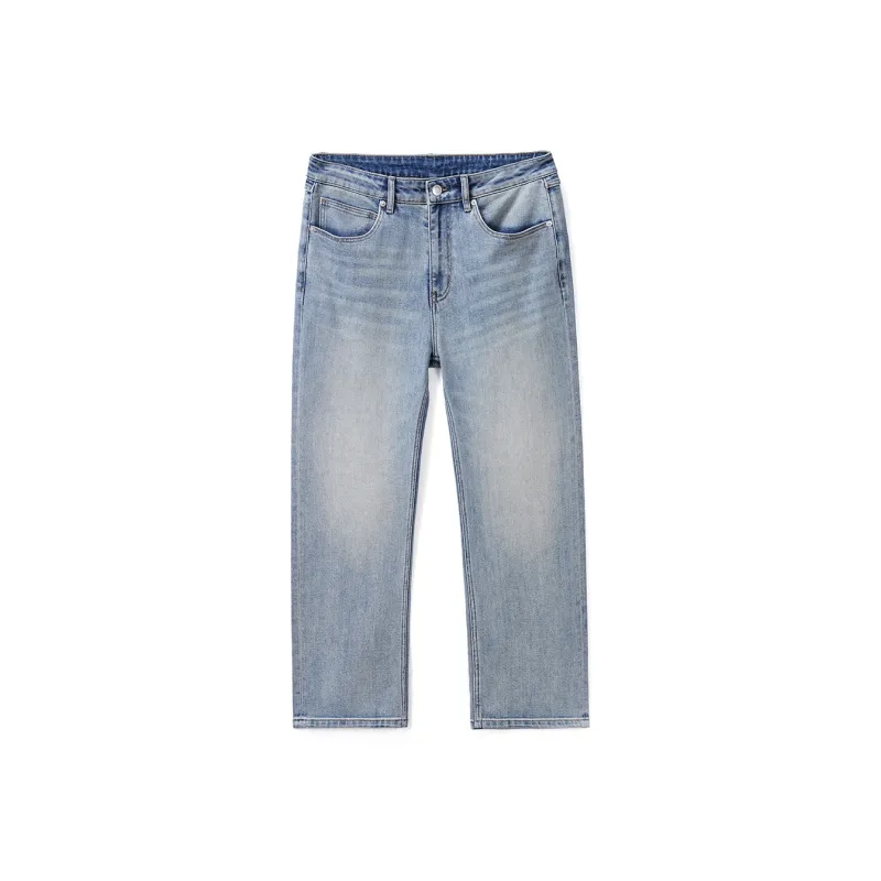 Hansca Teenagers Height Increasing Slimming Jeans Men's Nostalgic Blue-0
