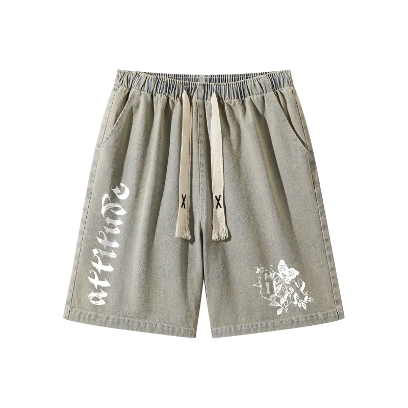 B.X Denim Shorts Unisex-8