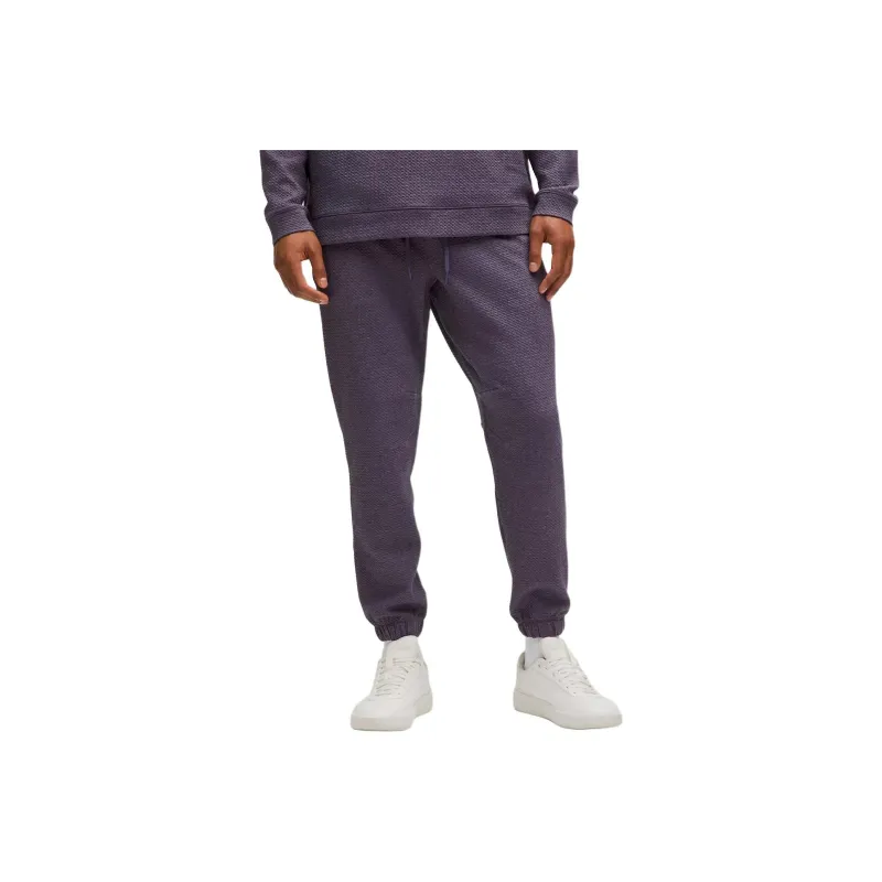 Lululemon Textured Double Knit Knitted Sweatpants Men's Mixed Color Night Black-0