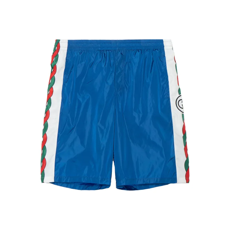 GUCCI Interlocking G Print Waterproof Nylon Shorts-0