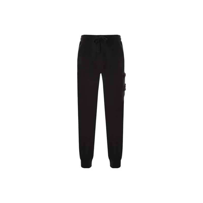 STONE ISLAND Logo embroidered Cotton Track Pants-0