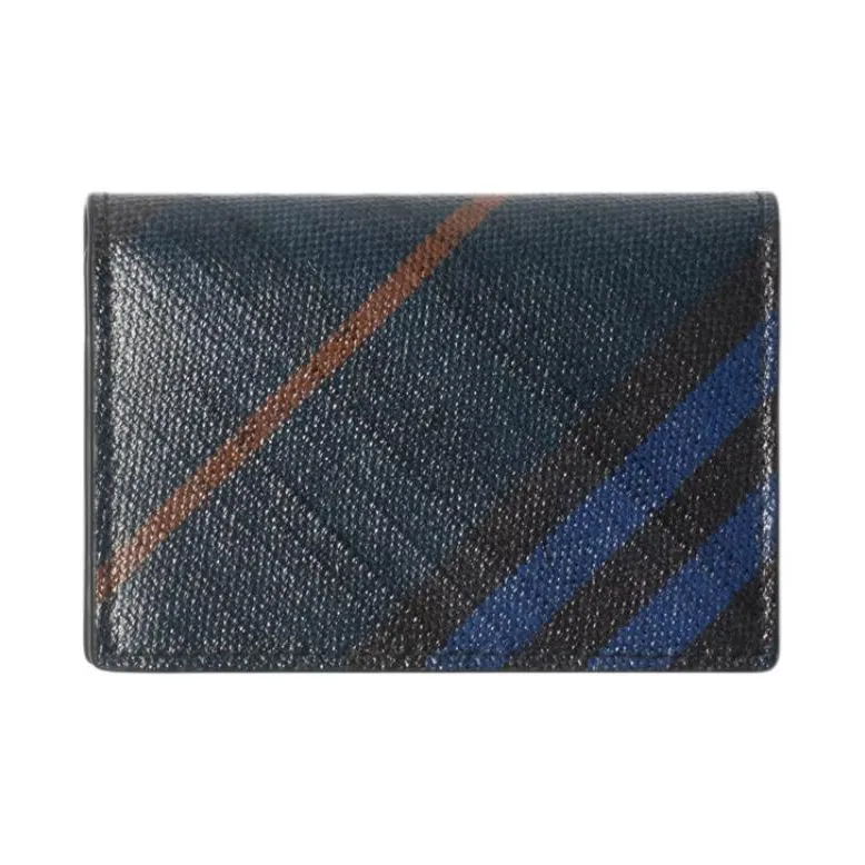 Burberry Cotton Card Holder Men's Midnight Blue-1