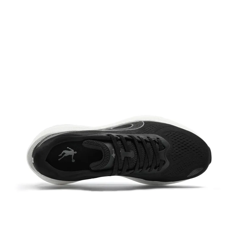 QIAODAN Cushioning, Slip Resistant, And Abrasion Resistant Low Top Casual Running Shoes Men's Black Lightning Gray-3