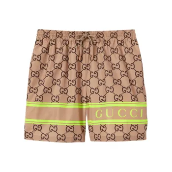 GUCCI Monogram print Drawstring Swim Shorts