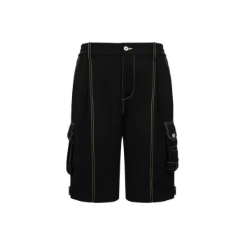 Feng Chen Wang Denim Shorts Men Black