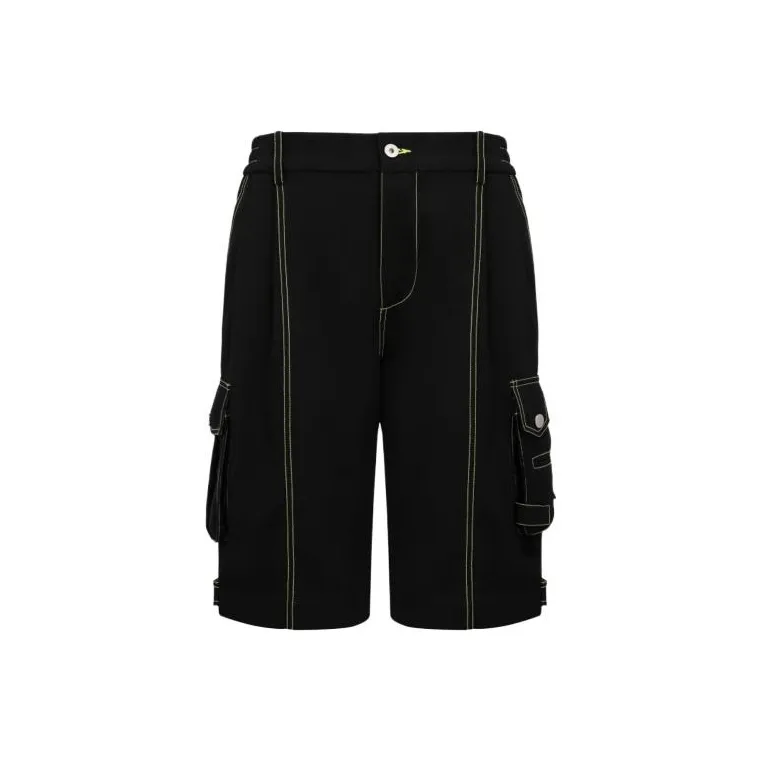 Feng Chen Wang Denim Shorts Men Black-0