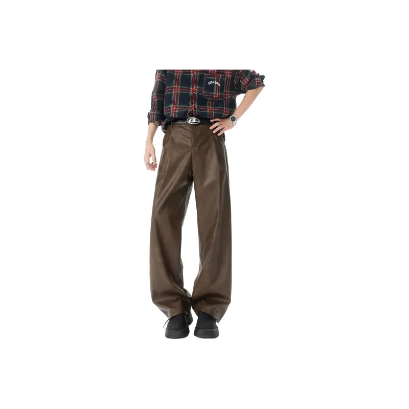 RAP PANDA Leather Pants Unisex-5