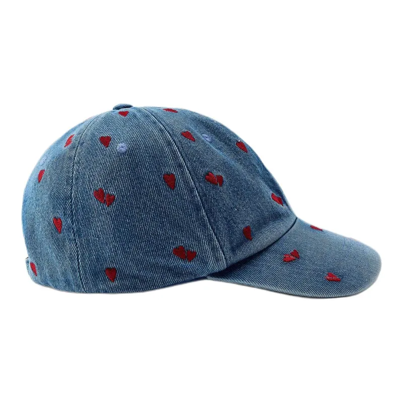 ZARA Cotton Baseball Caps Women's Blue-1