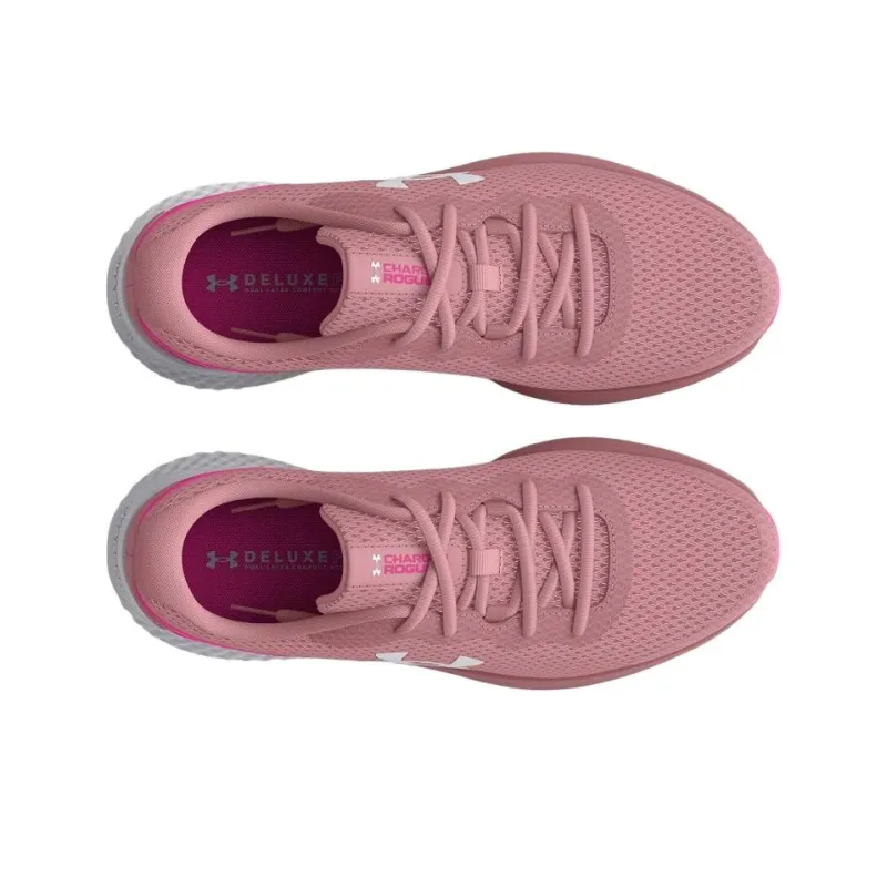 Under Armour Charged Rogue 3 Cushioning And Breathable Low Top Running Shoes Women's Pink-3