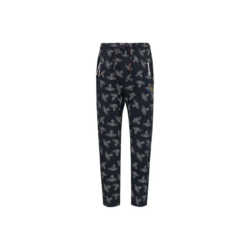 Vivienne Westwood SS24 Casual Pants Unisex Black Blue-0