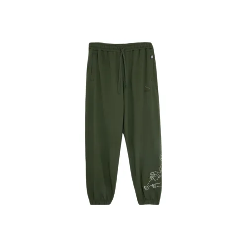 PUMA Casual Pants Men's Army Green