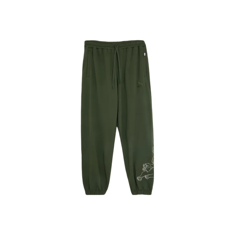 PUMA Casual Pants Men's Army Green-0