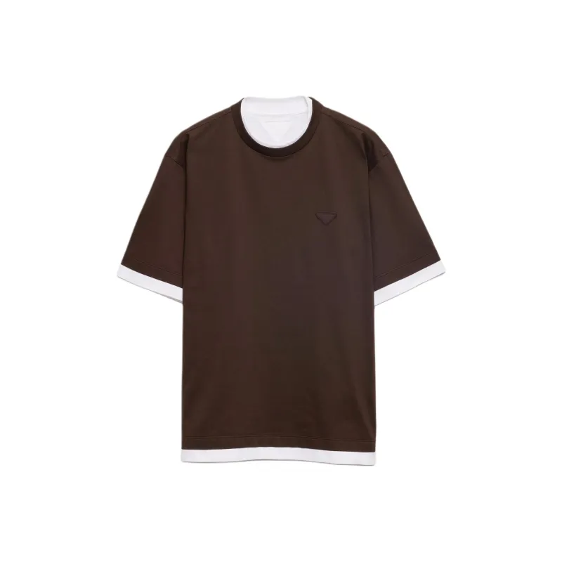 PRADA T Shirts Men Brown-0