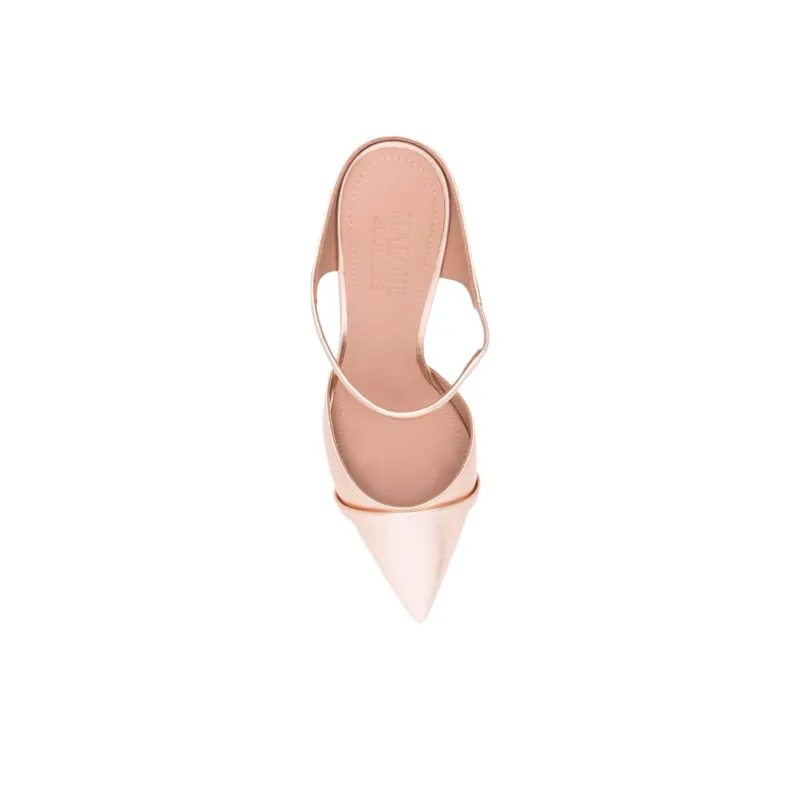 Malone Souliers Maureen Closed Toe Slippers 8.5cm Women's Pink-4