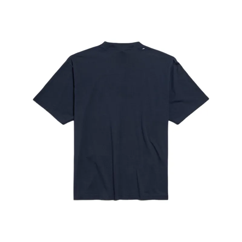 Balenciaga T Shirt Regular Fit Men's Marine Blue-1