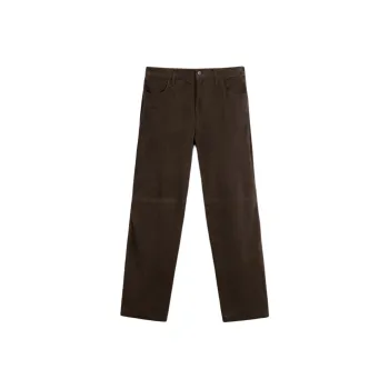 ZARA Leather Pants Men Brown