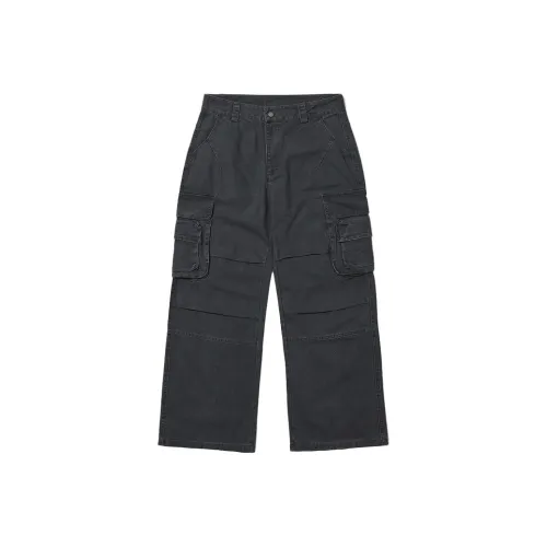 VULCAN STORE 블랙 남녀공용 카고 바지