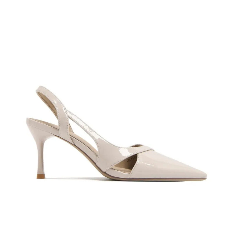 CAMEIDO Slim Heel High Heels Women's Nude-1