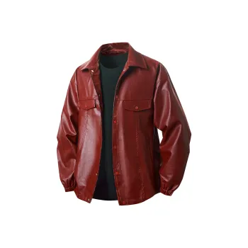 CHEVAL NOIR Leather Jacket Unisex Red Brown