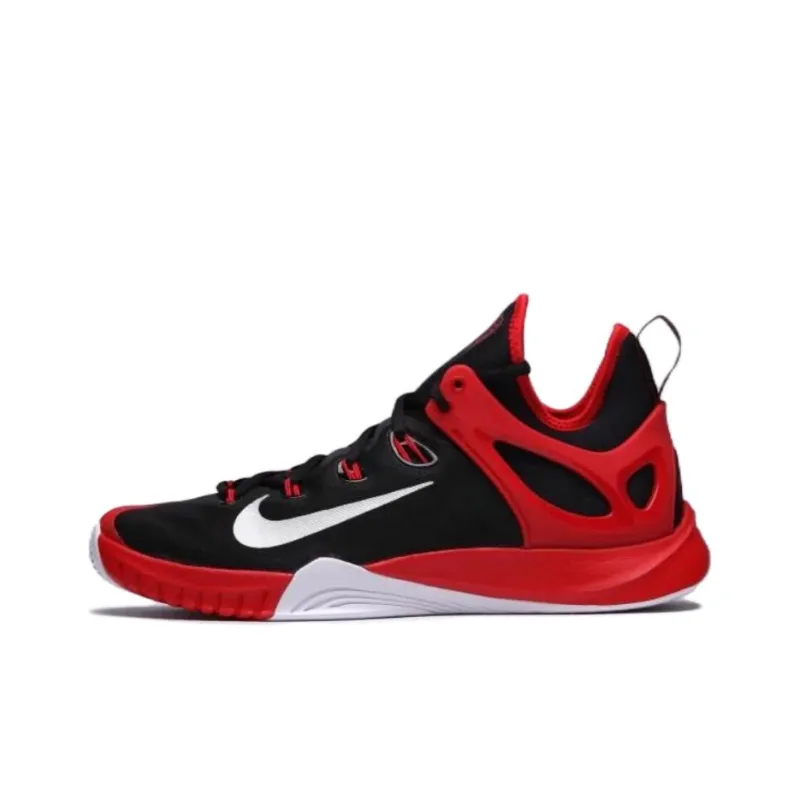 Nike Hyperrev 2015 Anti Slip Wear Resistant Low Top Basketball Shoes Men's Black Red-0