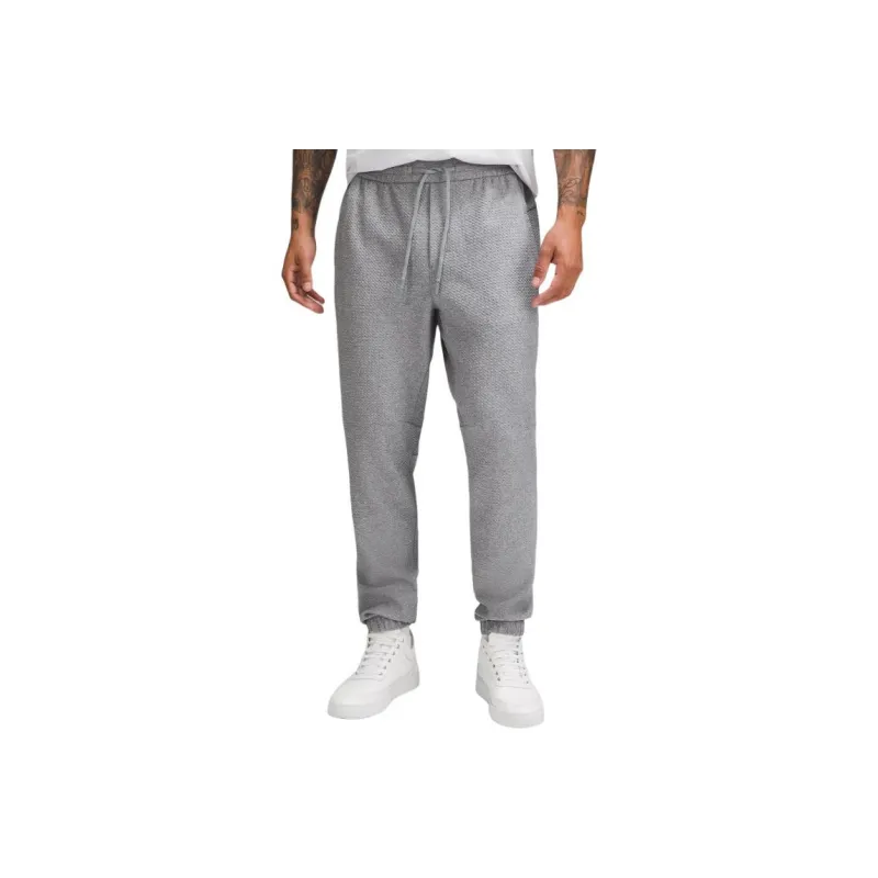 Lululemon Textured Double Knit Knitted Sweatpants Men's Mixed Color Night Black-6