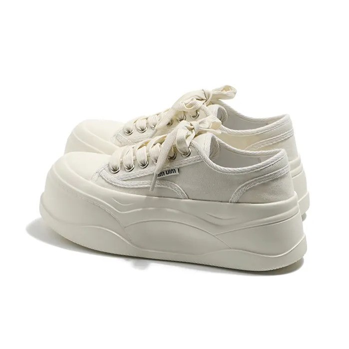 MIS. DANNY Height Increasing Low Top Canvas Shoes Women's-7