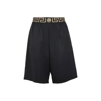 VERSACE La Greca Waistband Bermuda Shorts
