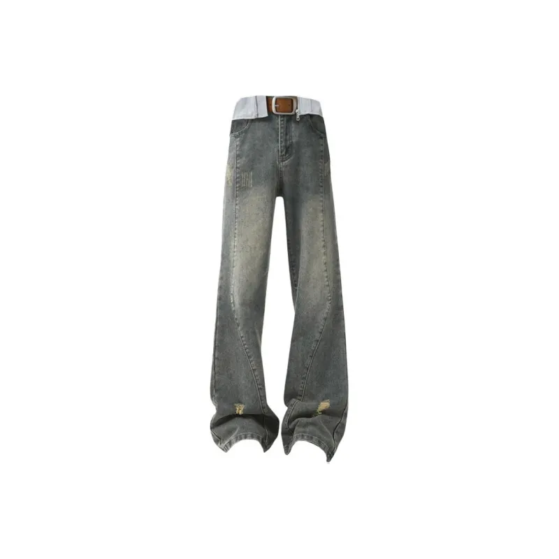 BEAR UNION Jeans Men's Carbon Black Yellow Mud Vintage Blue-2
