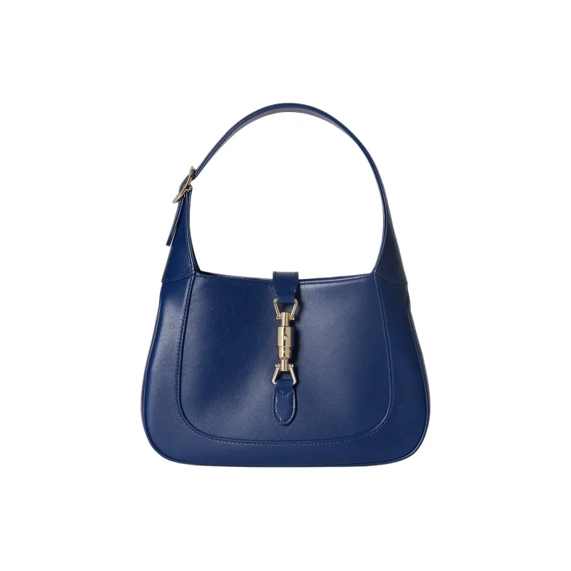 GUCCI Jackie 1961 Leather Portable Crossbody Bag, Shoulder Bag Medium Size Women's Blue-0