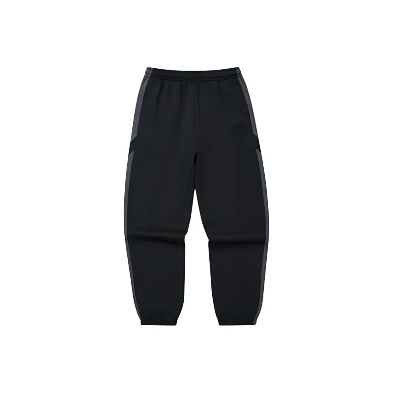 Erke Life Collection Sports Life Collection Knitted Sports Pants Men's Jet Black-0