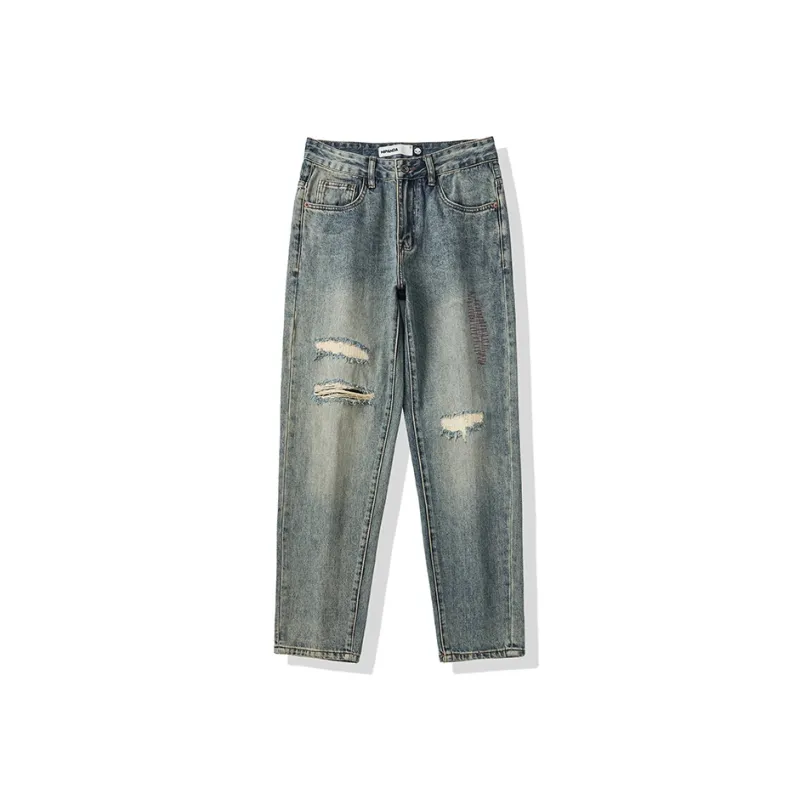 HIPANDA Jeans Men's Washed Color-0