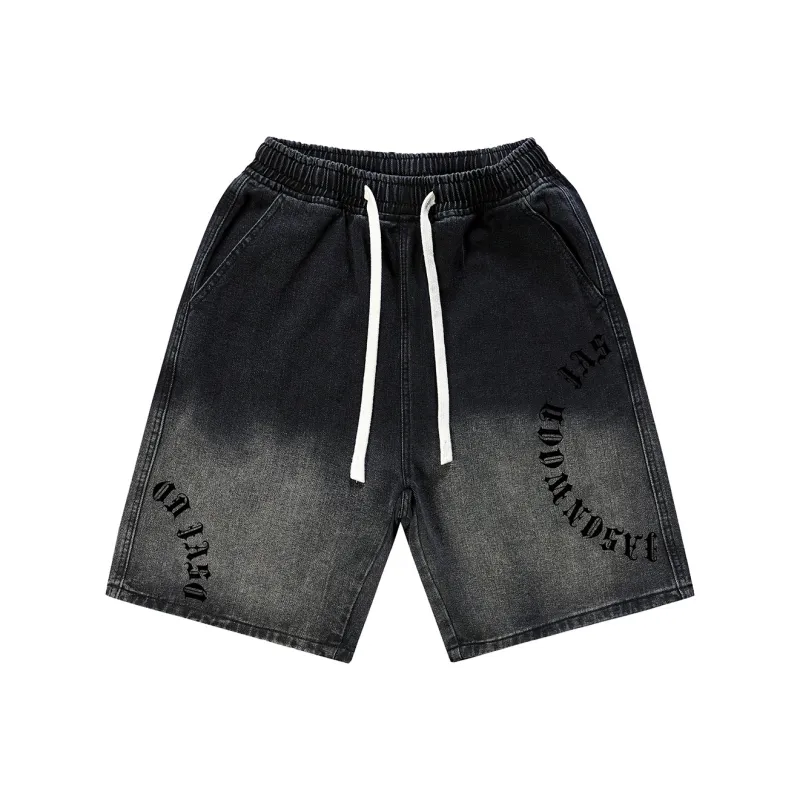 JASONWOOD Cowboy On The Run Summer Denim Shorts Unisex-0