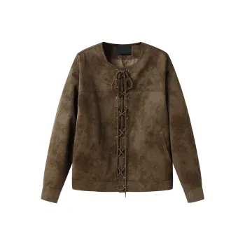 NOAHGIGI Leather Jacket Unisex Brown