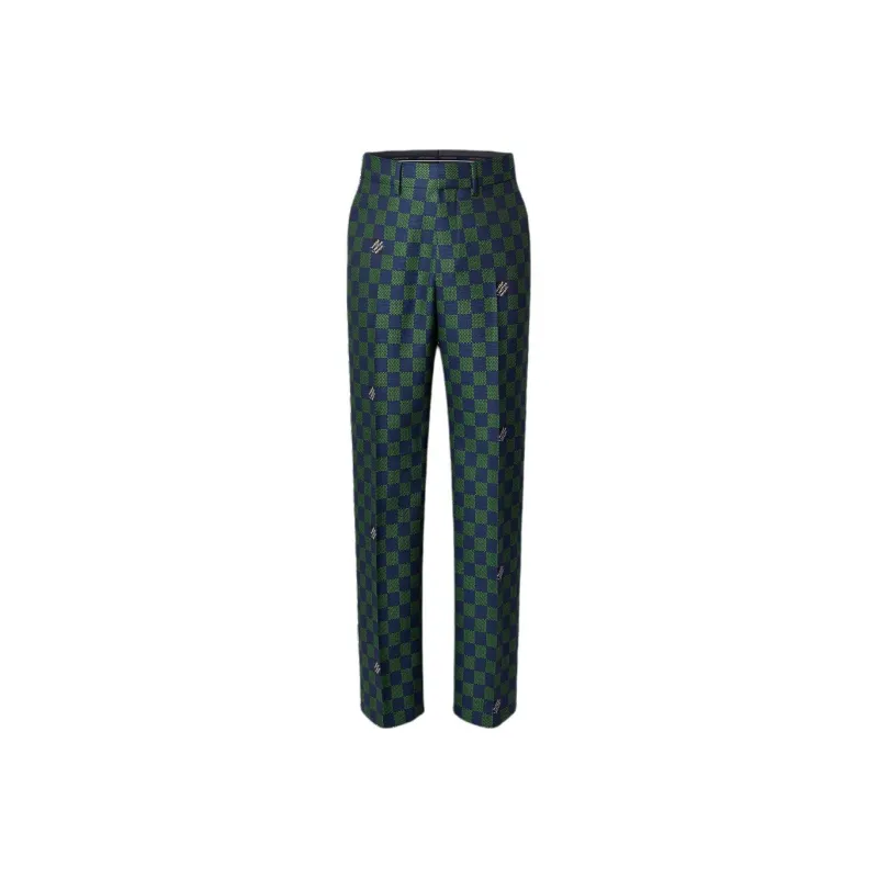 LOUIS VUITTON Jacquard Damier Wool Cigarette Pants-0