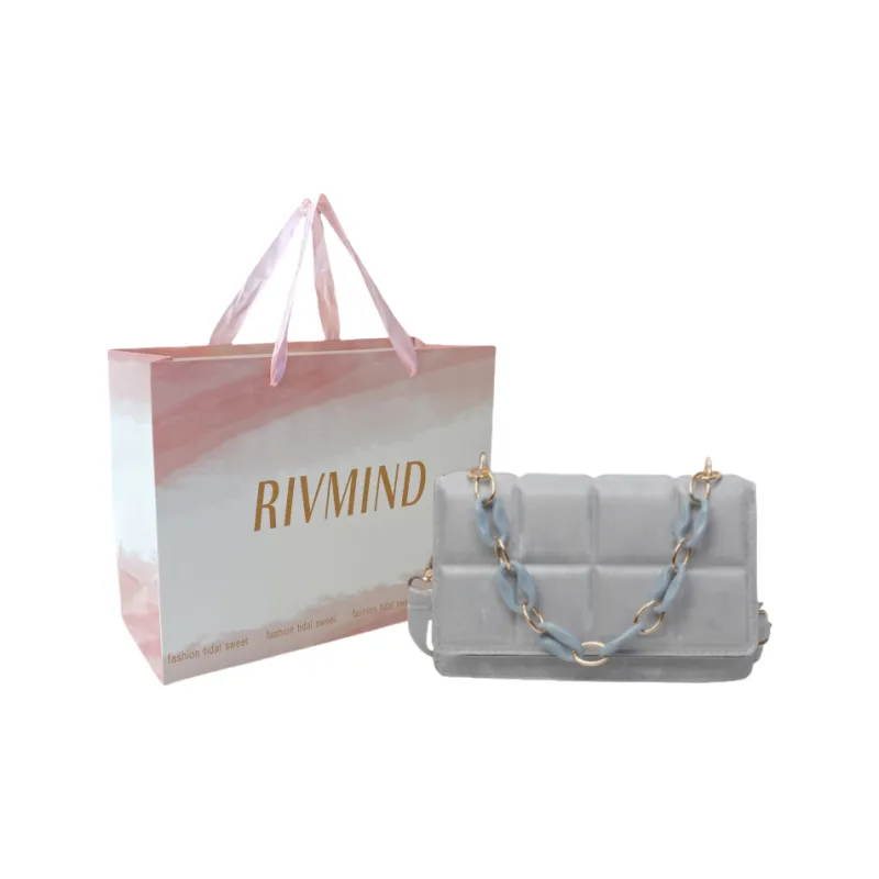 RIVMIND PU Crossbody One Shoulder Handbags Women's Ecru/Silver/Black/Pink/Blue-2