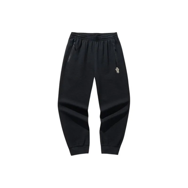 Anta Basketball Collection Knitted Sports Pants Men's Basic Black-0