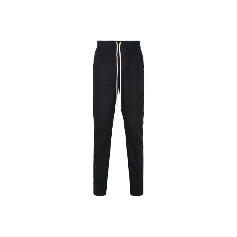 RICK OWENS Cotton Drawstring Slim Long Pants-0