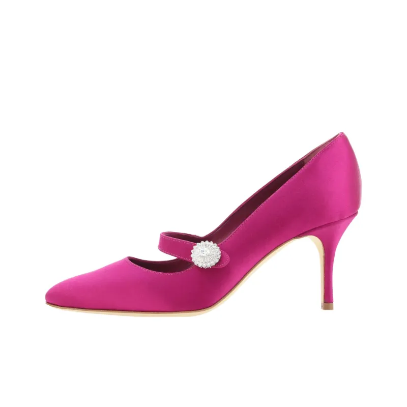 MANOLO BLAHNIK Slim Heel High Heels 7cm Women's Pink-0