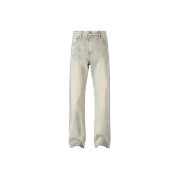 XINYINSU Jeans Unisex Yellow Mud